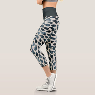 Leggings Capri Patrón de corte de hojas