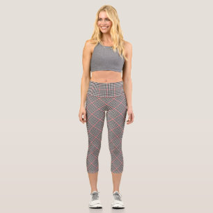 Leggings Capri Patrón de Cuadros Escoceses Tweed del Distrito Den
