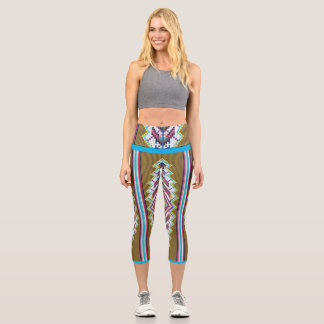 Leggings Capri Patrón de cuentas Navajo