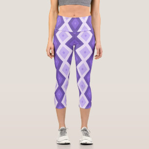 Leggings Capri Patrón de diamante violento