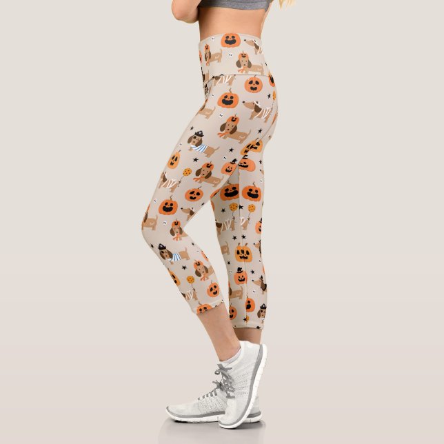 Leggings Capri Patrón de disfraces de Halloween (Izquierda)