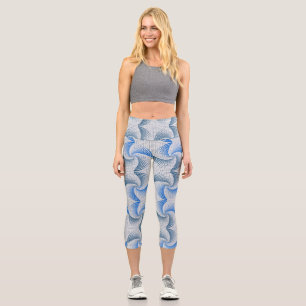 Leggings Capri Patrón de distorsión torácica LGrey BG