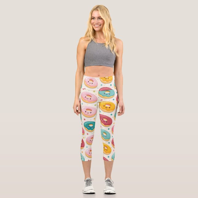 Leggings Capri Patrón de Donut (Anverso)