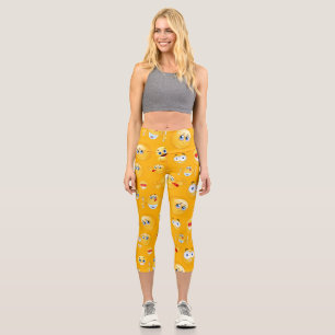 Leggings Capri Patrón de Emoji 2