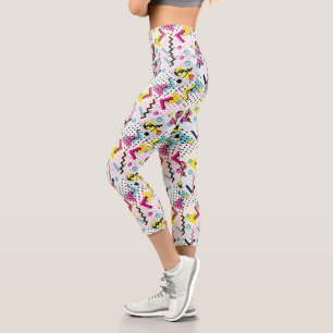 Leggings Capri Patrón de estilo Memphis posmoderno