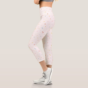 Leggings Capri Patrón de estrella de Pastel