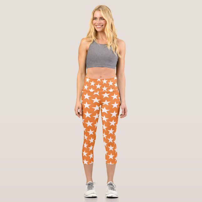 Leggings Capri Patrón de estrellas 23 (Anverso)