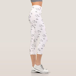 Leggings Capri Patrón de fecha de monograma personalizado Capri b