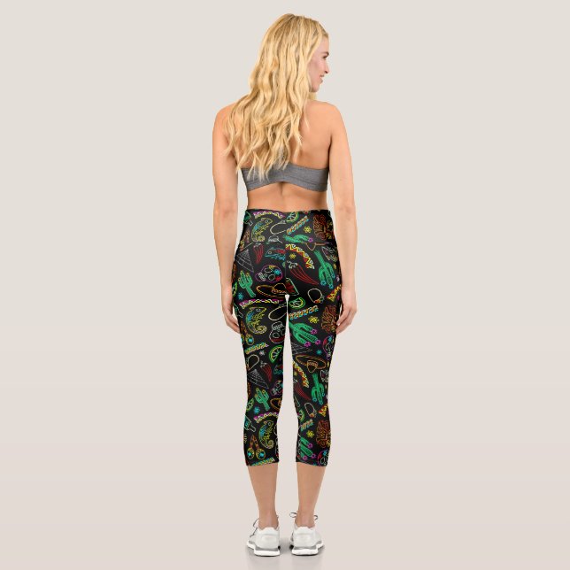 Leggings Capri Patrón de Fiesta de México (Reverso)
