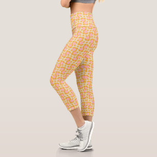 Leggings Capri Patrón de flor del Círculo Geométrico a Mediados d
