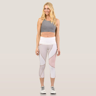 Leggings Capri Patrón de flores silvestres de acuarela caprichosa