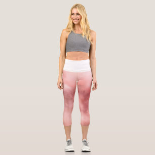 Leggings Capri Patrón de flores silvestres de acuarela caprichosa