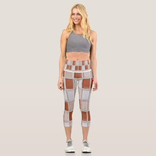 Leggings Capri Patrón de flores silvestres de acuarela caprichosa