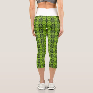 Leggings Capri Patrón de fruta de Kiwi