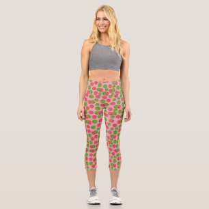 Leggings Capri Patrón de frutas de guayaba