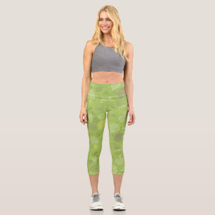 Leggings Capri Patrón de hojas de otoño 6