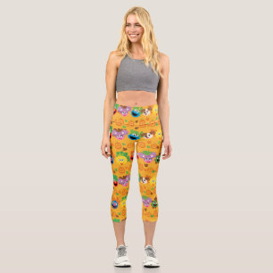 Leggings Capri Patrón de hojas otoñales de Plaza Sésamo