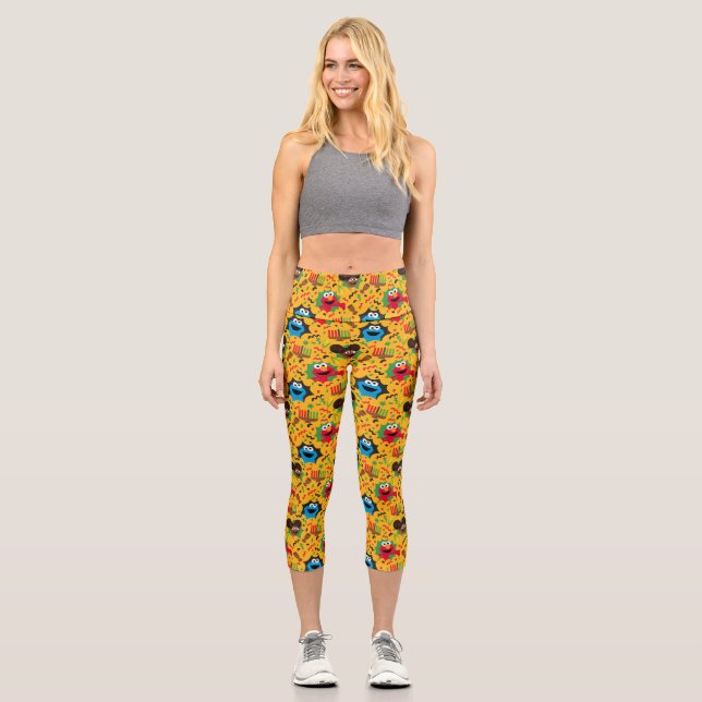 Leggings Capri Patrón de Kwanzaa de Plaza Sésamo (Anverso)