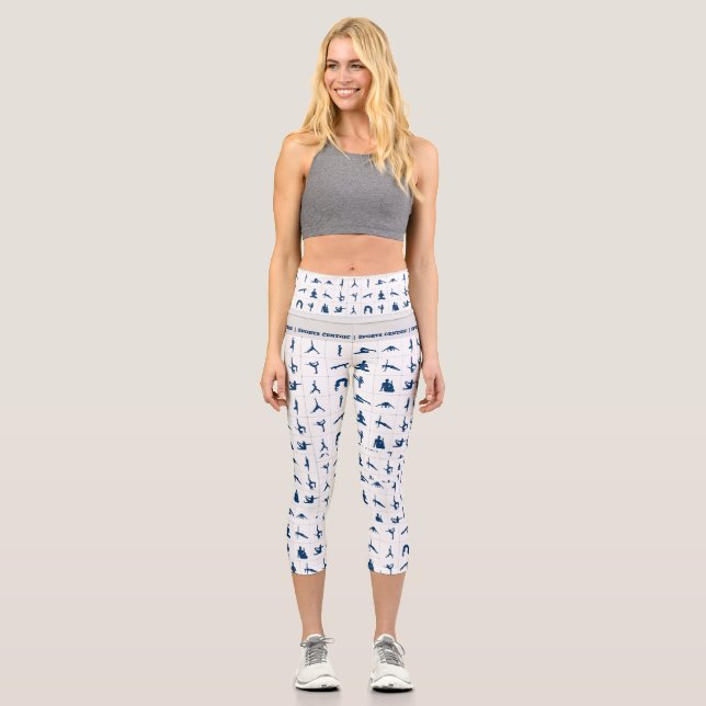 Leggings Capri Patrón de la cadera del yoga Capri (Anverso)