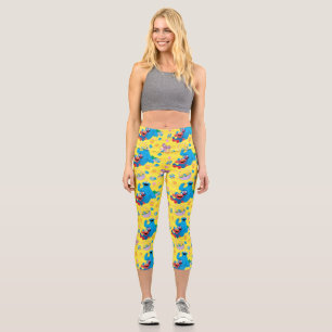 Leggings Capri Patrón de la cesta de Semana Santa de Plaza Sésamo