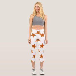 Leggings Capri Patrón de las estrellas doradas 6