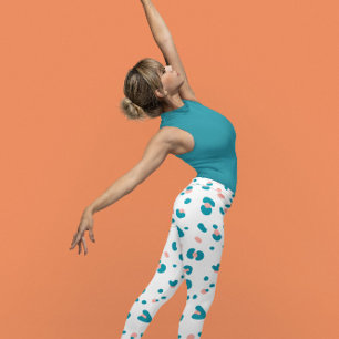 Leggings Capri Patrón de leopardo azul