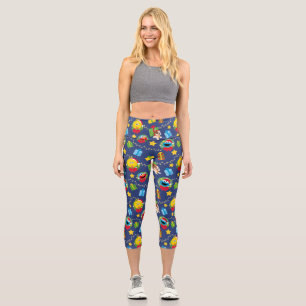 Leggings Capri Patrón de luces de Navidades de Plaza Sésamo