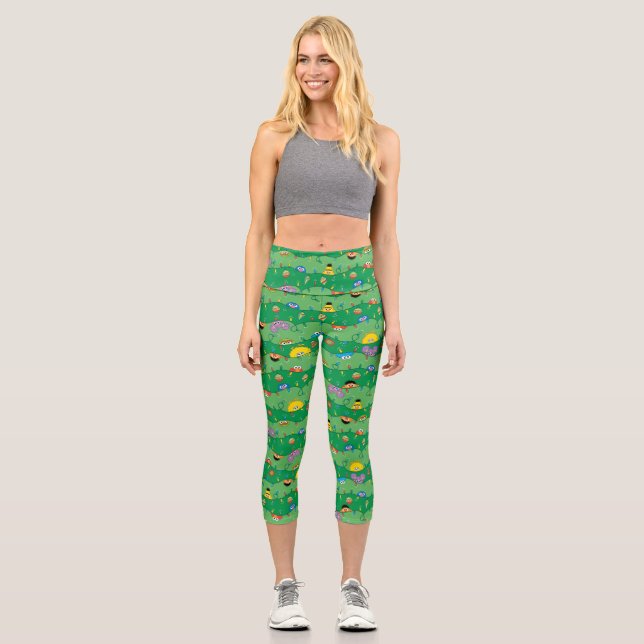 Leggings Capri Patrón de luces de Navidades de Plaza Sésamo (Anverso)