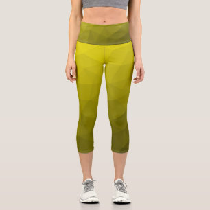 Leggings Capri Patrón de malla geométrica de gradiente oscuro ama