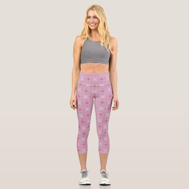Leggings Capri Patrón de Mandala (Anverso)