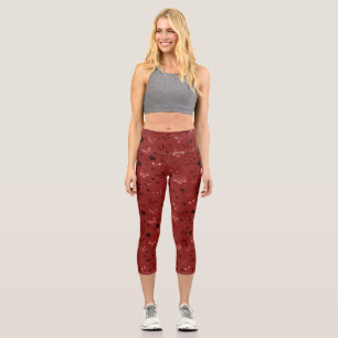 Leggings Capri Patrón de mariposa 6