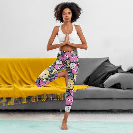 Leggings Capri Patrón de monstruos