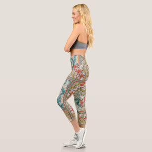 Leggings Capri Patrón de Narciso Art Nouveau Antiguo Verneuil