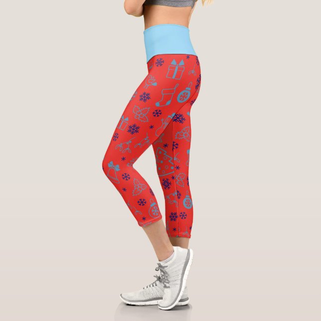 Leggings Capri Patrón de navidades (Izquierda)
