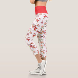 Leggings Capri Patrón de navidades