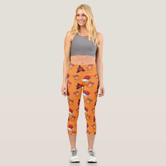Leggings Capri Patrón de navidades 90 (Anverso)