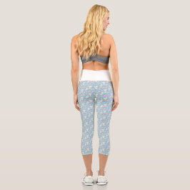 Leggings Capri Patrón de Nube 