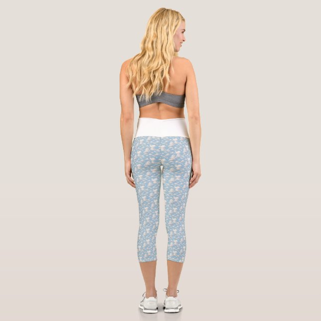 Leggings Capri Patrón de Nube  (Reverso)