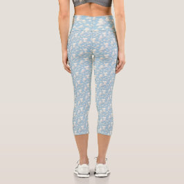 Leggings Capri Patrón de Nube 