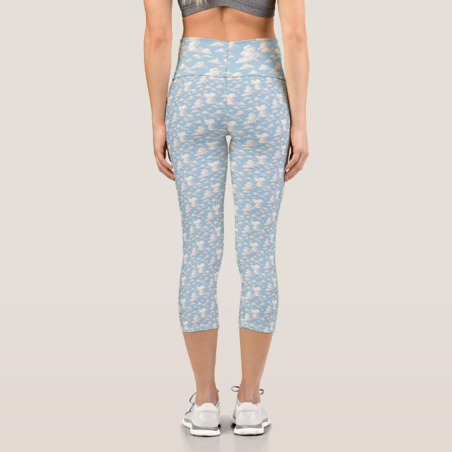 Leggings Capri Patrón de Nube  (Reverso )