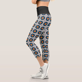 Leggings Capri Patrón de objetivos de tiro con arco moderno de me