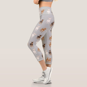 Leggings Capri Patrón de perro Chihuahua lindo