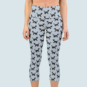 Leggings Capri Patrón de Perro de Oveja de Collie de borde galés