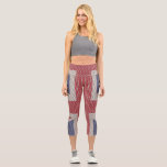 Leggings Capri Patrón de pesca de bandera de la Unión Jack Pierna<br><div class="desc">Patrón de redes de pesca de bandera de la Unión Jack con un fondo de efecto cutáneo Piernas Capri</div>