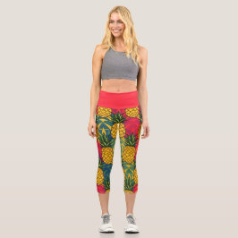 Leggings Capri Patrón de Piña
