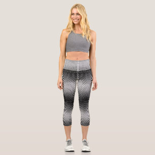 Leggings Capri Patrón de píxeles 09.B.w. Offwhite BG