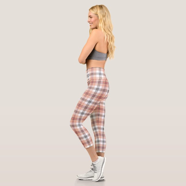 Leggings Capri Patrón de plaid pekinés (Izquierda)