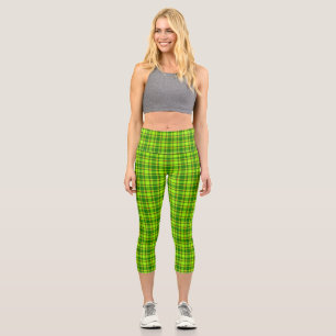 Leggings Capri Patrón de plástico rojo transparente verde de tart