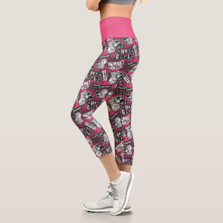 Leggings Capri Patrón de Punk de Chicas hexadecimales
