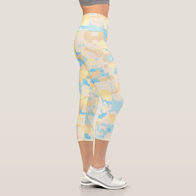 Leggings Capri Patrón de puntos boho (Derecha)
